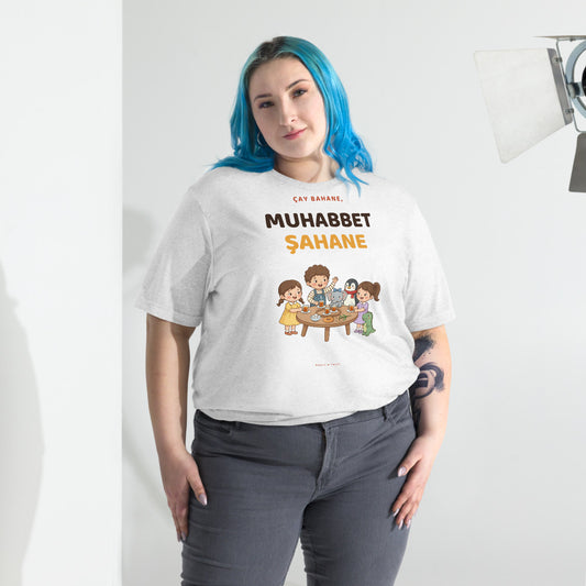 Çay Bahane, Muhabbet Şahane Unisex Tri-Blend T-Shirt, Roots & Talks - lifestyle photo 2