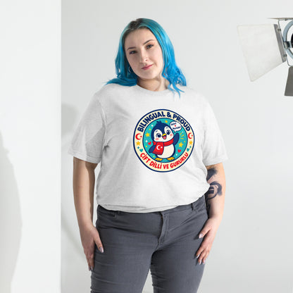 Bilingual & Proud Unisex Tri-Blend T-Shirt, Roots & Talks - lifestyle photo 2