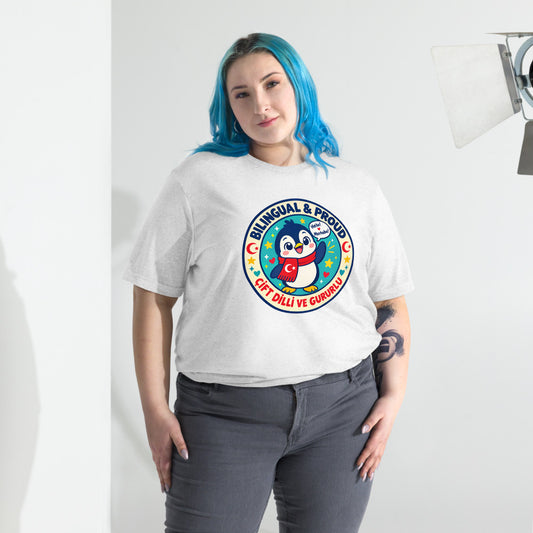 Bilingual & Proud Unisex Tri-Blend T-Shirt, Roots & Talks - lifestyle photo 2