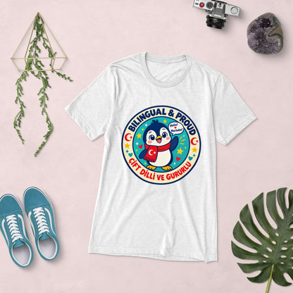 Bilingual & Proud Unisex Tri-Blend T-Shirt, Roots & Talks - lifestyle photo 1