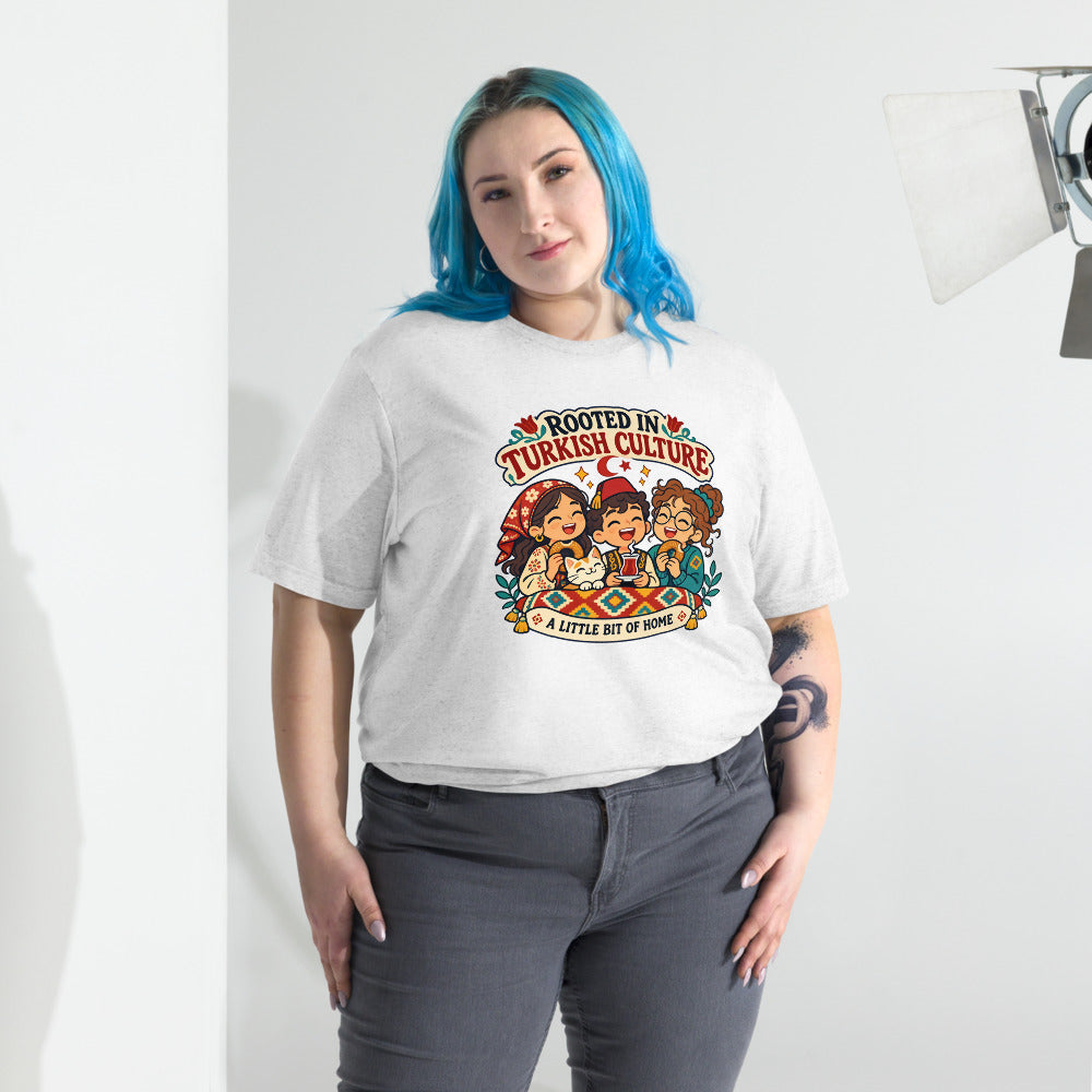 Rooted in Turkish Culture Unisex Tri-Blend T-Shirt, Roots & Talks - lifestyle photo 2