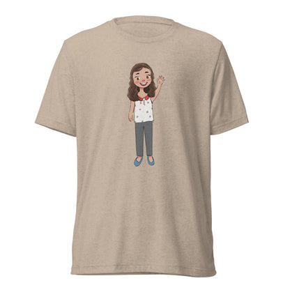 Defne Character Unisex Tri-Blend T-Shirt, Roots & Talks - Tan Triblend
