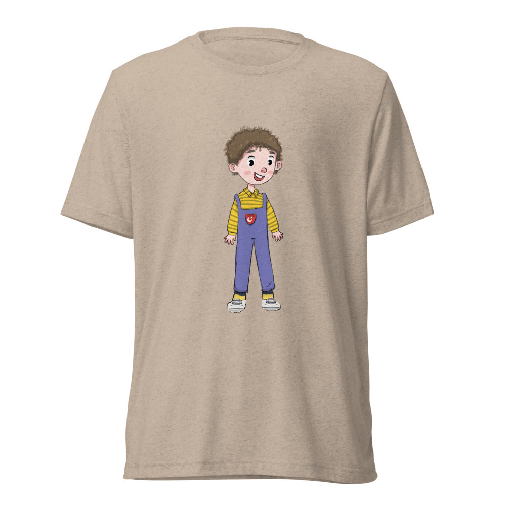 Ahmet Character Unisex Tri-Blend T-Shirt, Roots & Talks - Tan Triblend