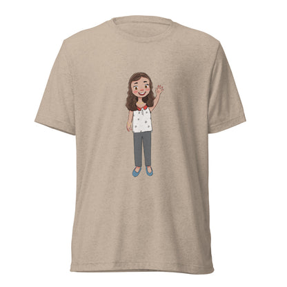 Defne Character Unisex Tri-Blend T-Shirt, Roots & Talks - Tan Triblend