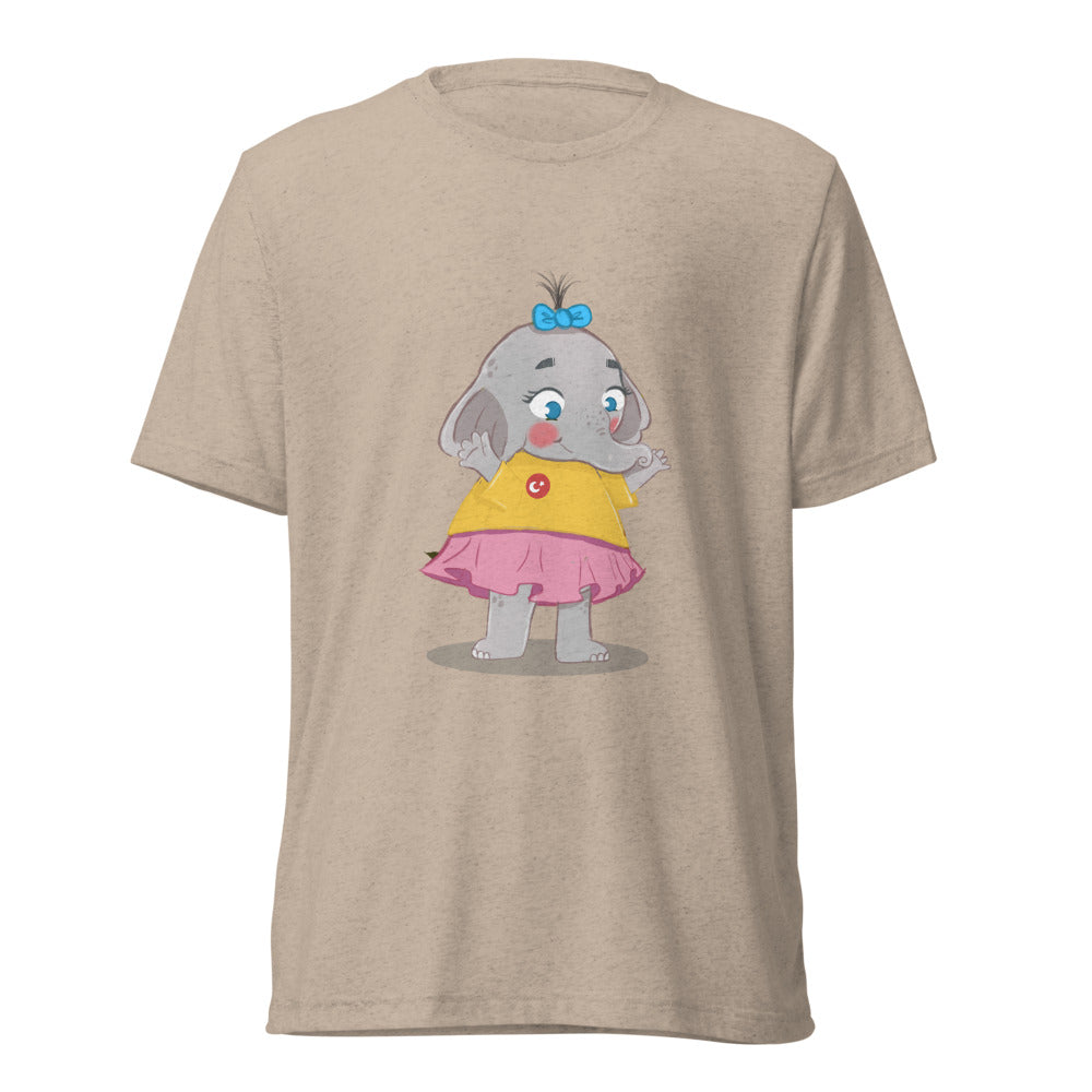 Filiz Elephant Unisex Tri-Blend T-Shirt, Roots & Talks - Tan Triblend