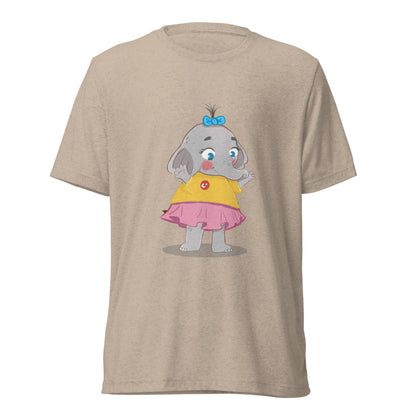 Filiz Elephant Unisex Tri-Blend T-Shirt, Roots & Talks - Tan Triblend