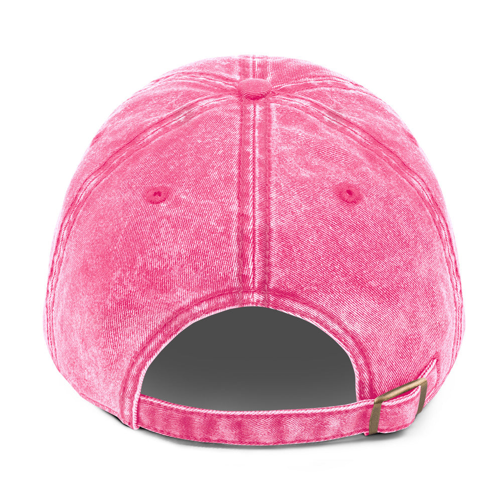 Roots & Talks Logo Embroidered Vintage Dad Hat, Pink - Back