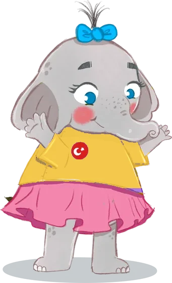 Filiz, the Roots & Talks elephant character