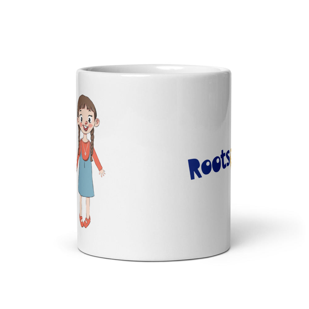 Eylül Character Mug, 11 oz, Roots & Talks - Front view