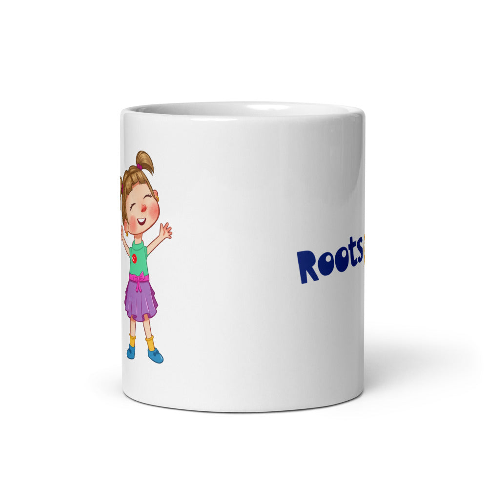 Ela Character Mug, 11 oz, Roots & Talks - Front view