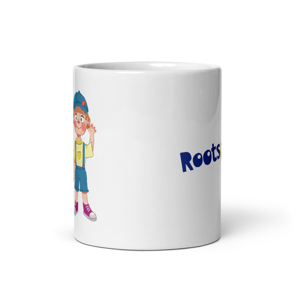 Giray Character Mug, 11 oz, Roots & Talks - Front view