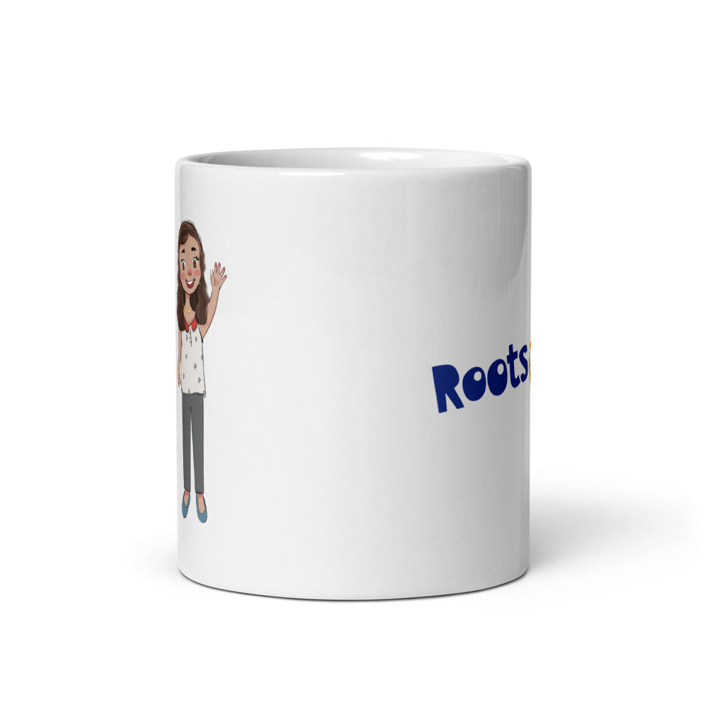 Defne Character Mug, 11 oz, Roots & Talks - Front view