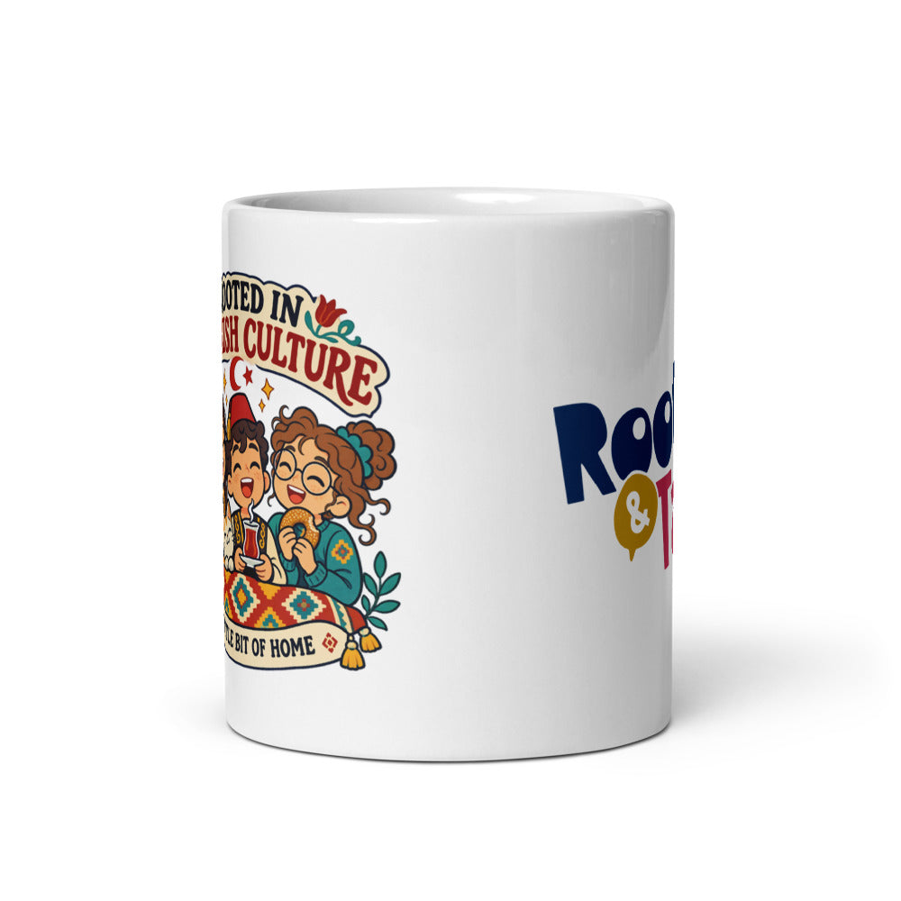 Rooted in Turkish Culture Mug, 11 oz, Roots & Talks - Front view