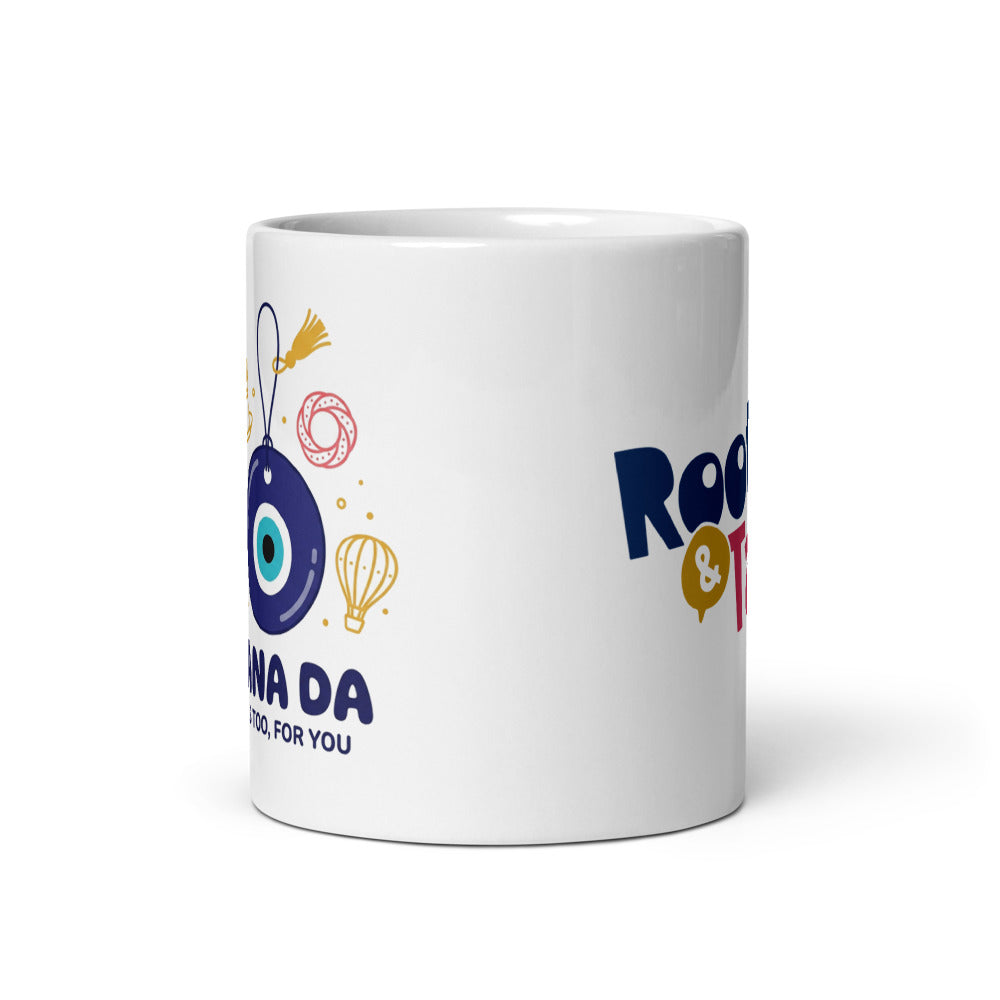 Sana Da Mug, 11 oz, Roots & Talks - Front view