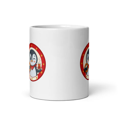 Simit and Tea Badge Mug, 11 oz, Roots & Talks - Front view