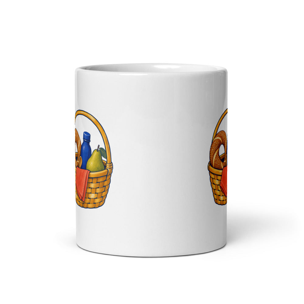 Picnic Basket Mug, 11 oz, Roots & Talks - Front view