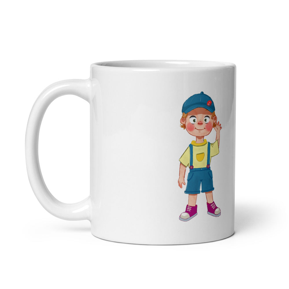 Giray Character Mug, 11 oz, Roots & Talks - Handle on Left