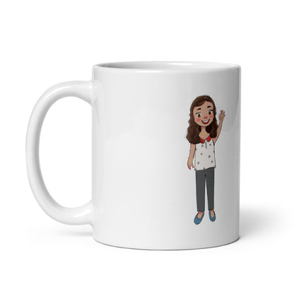 Defne Character Mug, 11 oz, Roots & Talks - Handle on Left