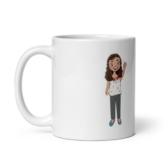 Defne Character Mug, 11 oz, Roots & Talks - Handle on Left