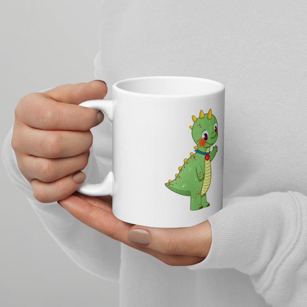 Dino Dinosaur Mug, 11 oz, Roots & Talks - lifestyle photo 2