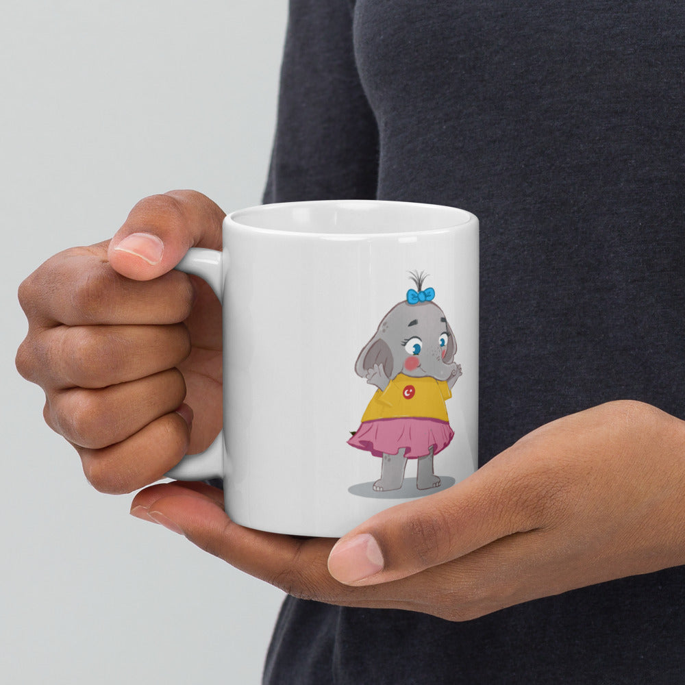Filiz Elephant Mug, 11 oz, Roots & Talks - lifestyle photo 1