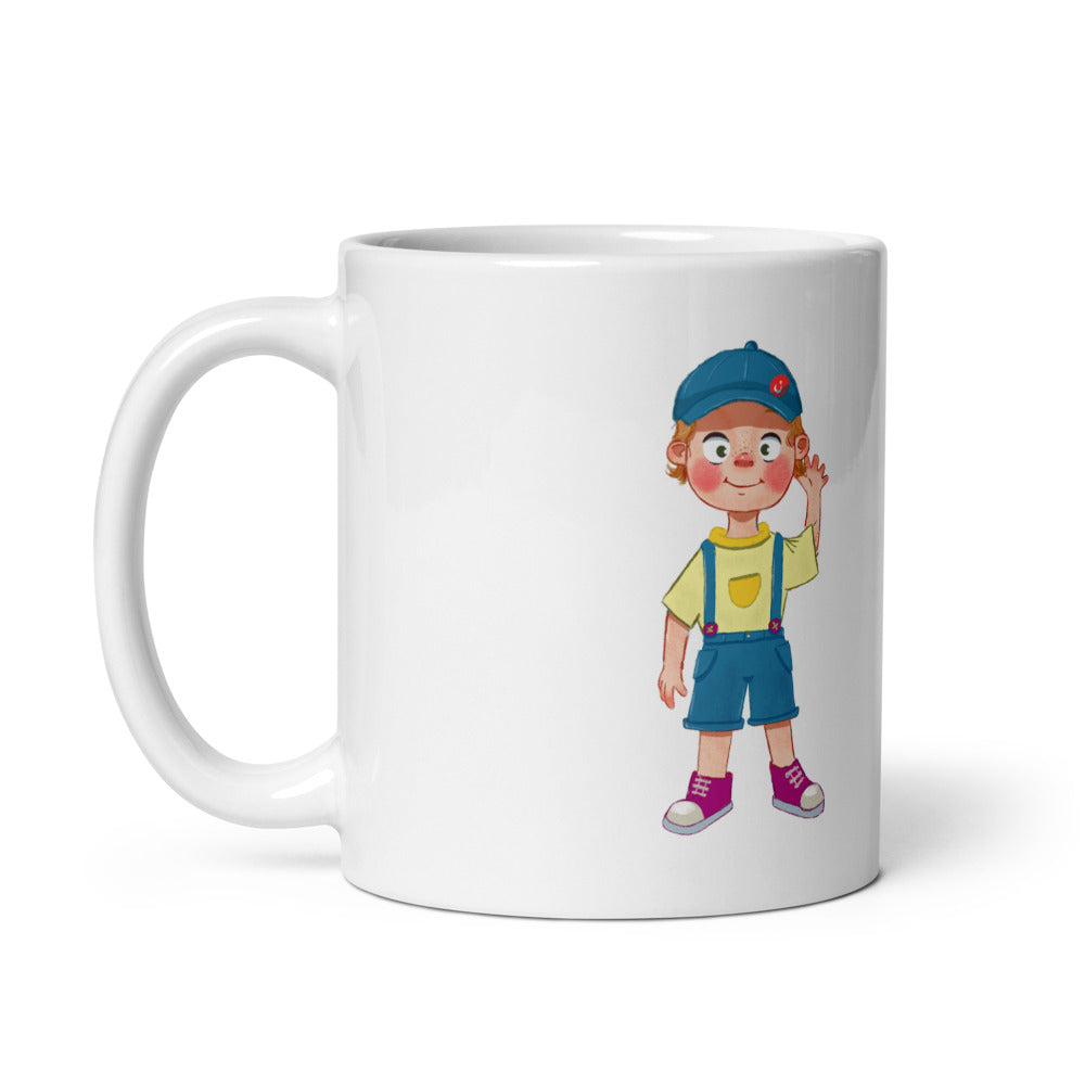 Giray Character Mug, 11 oz, Roots & Talks - Handle on Left