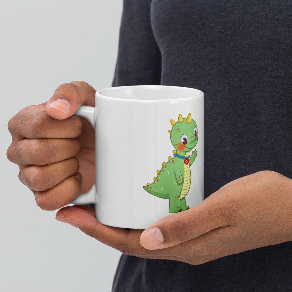 Dino Dinosaur Mug, 11 oz, Roots & Talks - lifestyle photo 1
