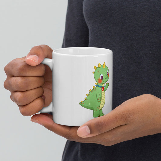Dino Dinosaur Mug, 11 oz, Roots & Talks - lifestyle photo 1