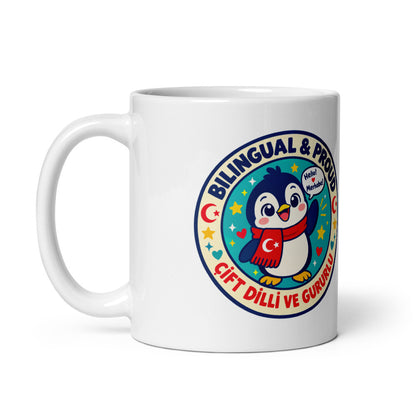 Bilingual & Proud Mug, 11 oz, Roots & Talks - Handle on Left