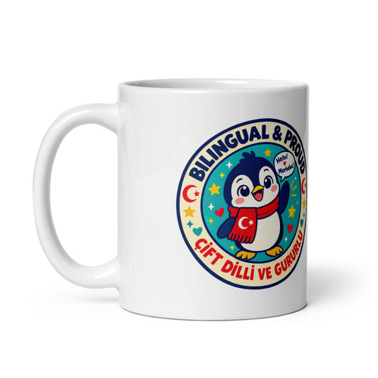 Bilingual & Proud Mug, 11 oz, Roots & Talks - Handle on Left