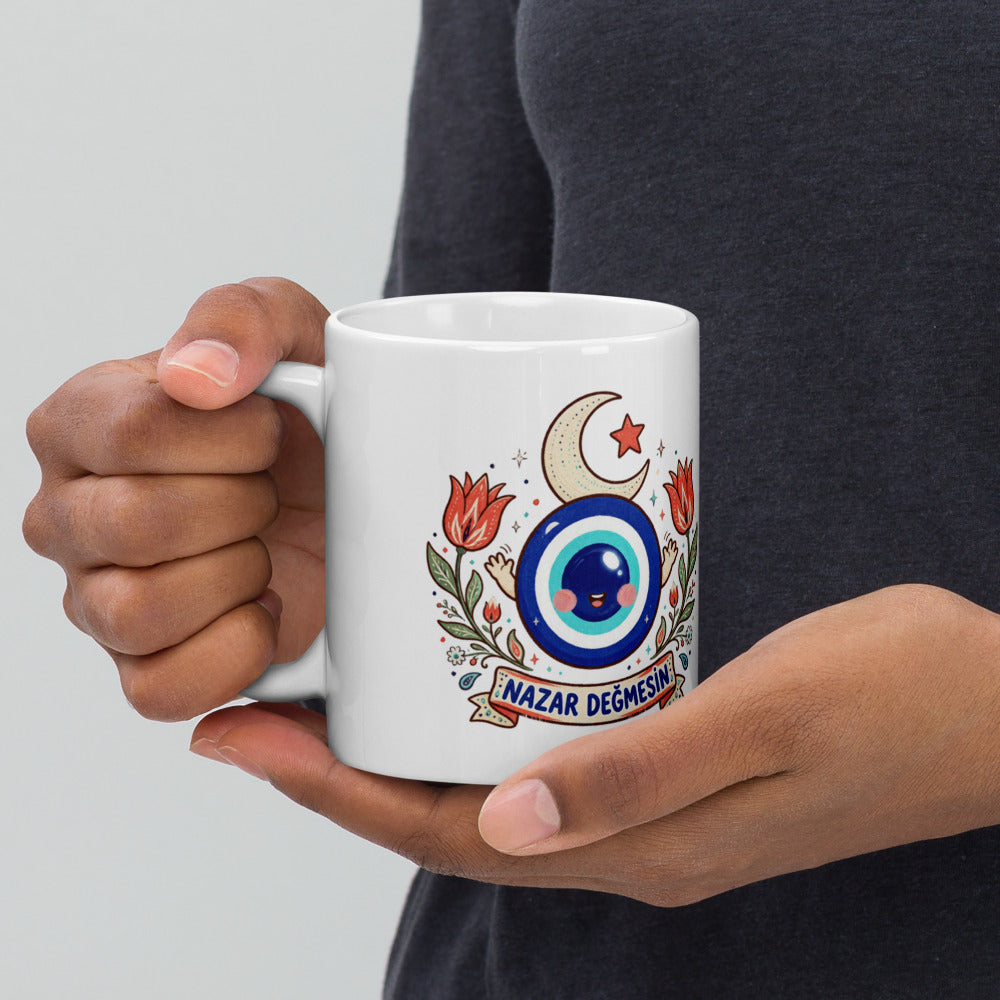 Nazar Değmesin Mug, 11 oz, Roots & Talks - lifestyle photo 1