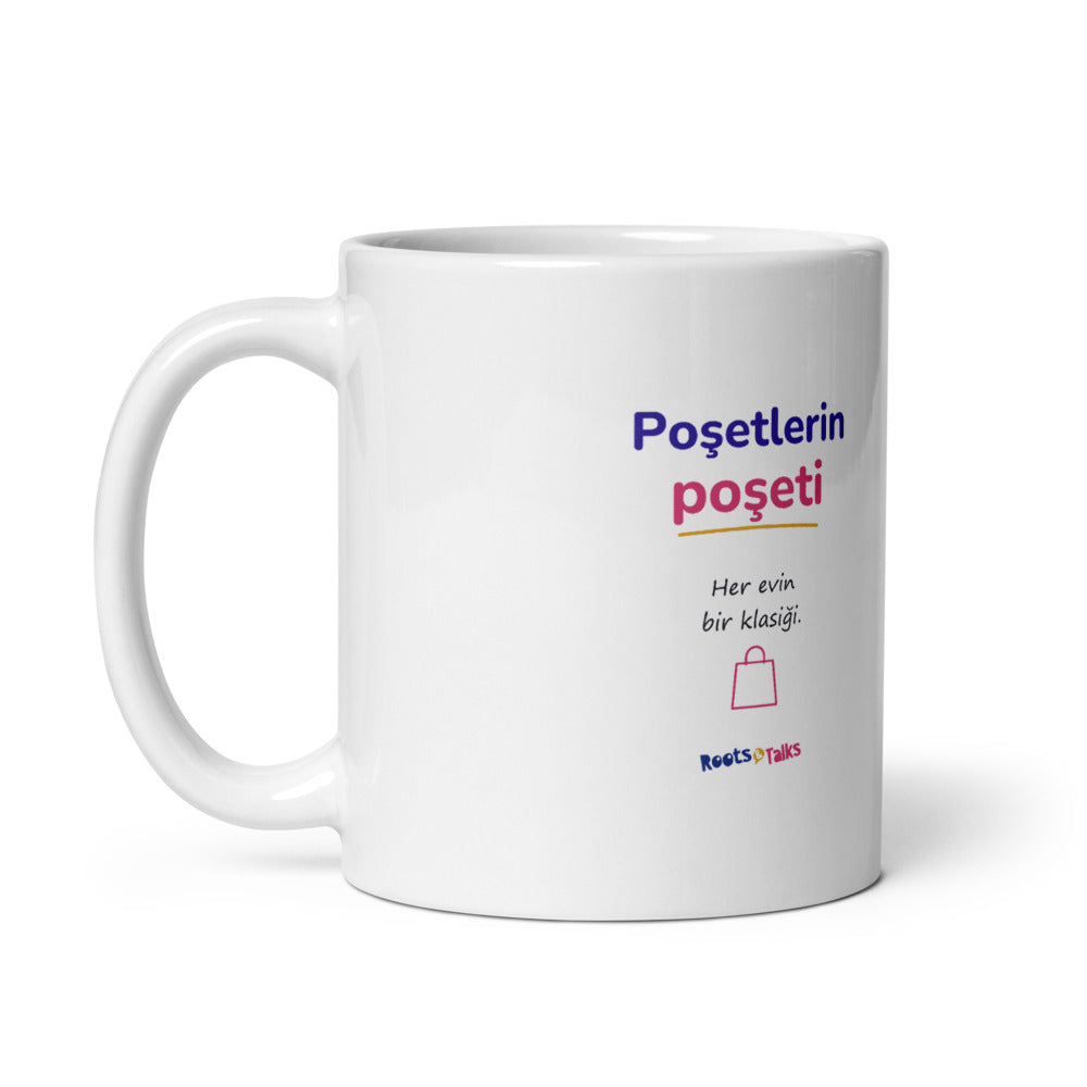 Poşetlerin Poşeti Mug, 11 oz, Roots & Talks - Handle on Left