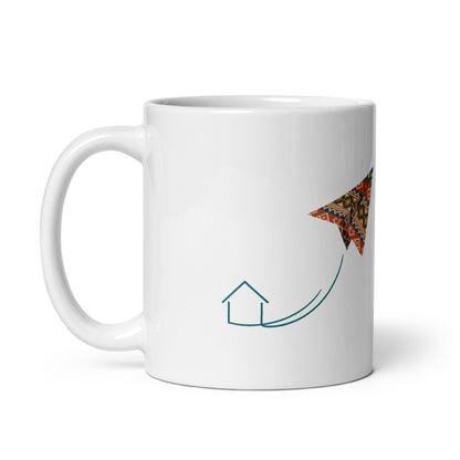 Kilim Flight Mug, 11 oz, Roots & Talks - Handle on Left