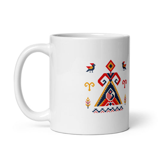 Elibelinde Mug, 11 oz, Roots & Talks - Handle on Left