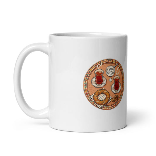 Room on Our Tray Mug, 11 oz, Roots & Talks - Handle on Left