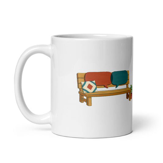 Room for One More Word Mug, 11 oz, Roots & Talks - Handle on Left
