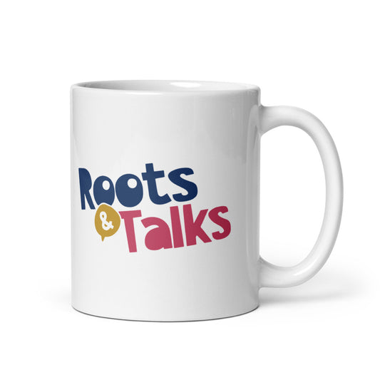 Eylül Character Mug, 11 oz, Roots & Talks - white glossy ceramic mug mockup
