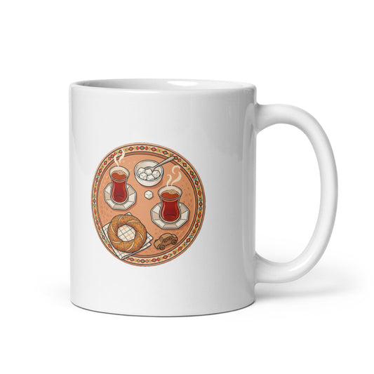 Room on Our Tray Mug, 11 oz, Roots & Talks - white glossy ceramic mug mockup