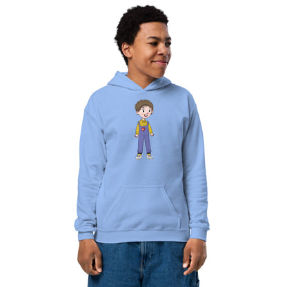 Ahmet Character Kids' Heavy Blend Hoodie (Youth Sizes), Roots & Talks - Carolina Blue