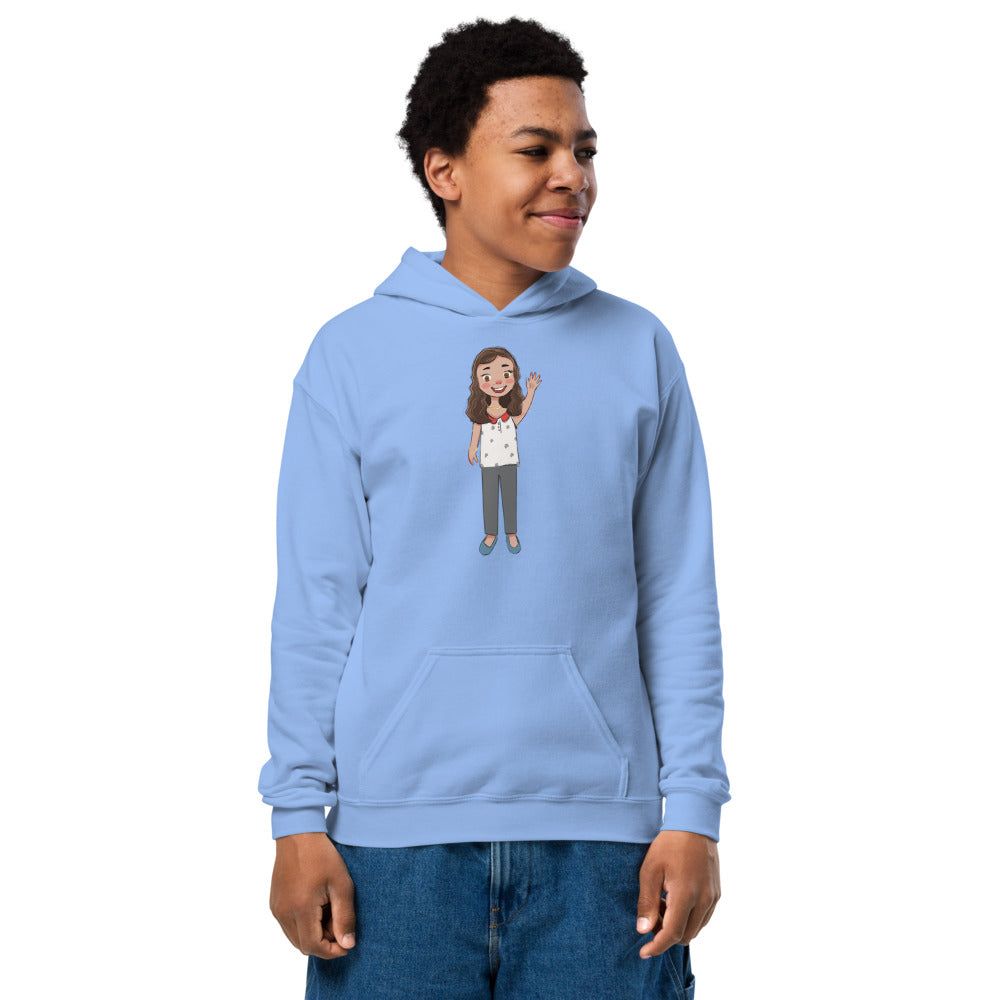 Defne Character Kids' Heavy Blend Hoodie (Youth Sizes), Roots & Talks - Carolina Blue