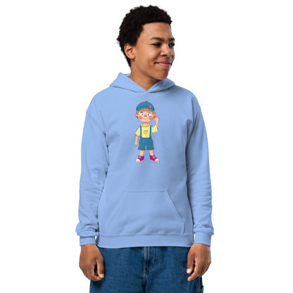 Giray Character Kids' Heavy Blend Hoodie (Youth Sizes), Roots & Talks - Carolina Blue