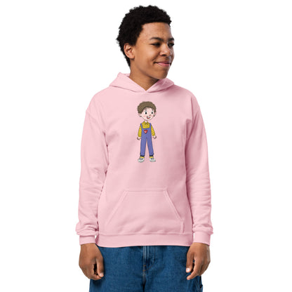 Ahmet Character Kids' Heavy Blend Hoodie (Youth Sizes), Roots & Talks - Light Pink