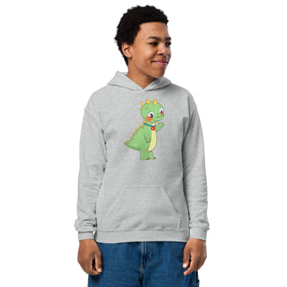 Dino Dinosaur Kids' Heavy Blend Hoodie (Youth Sizes), Roots & Talks - Sport Grey