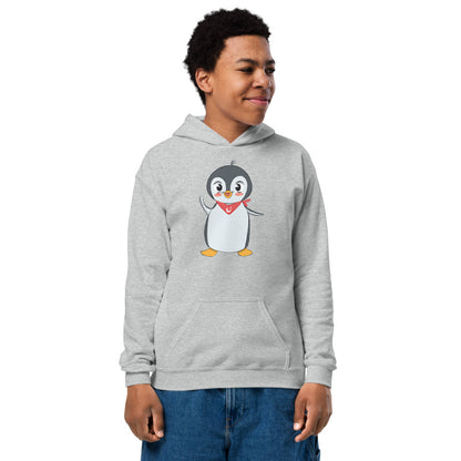 Pingucan Penguin Kids' Heavy Blend Hoodie (Youth Sizes), Roots & Talks - Sport Grey