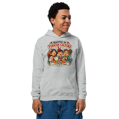 Rooted in Turkish Culture Kids' Heavy Blend Hoodie (Youth Sizes), Roots & Talks - Sport Grey