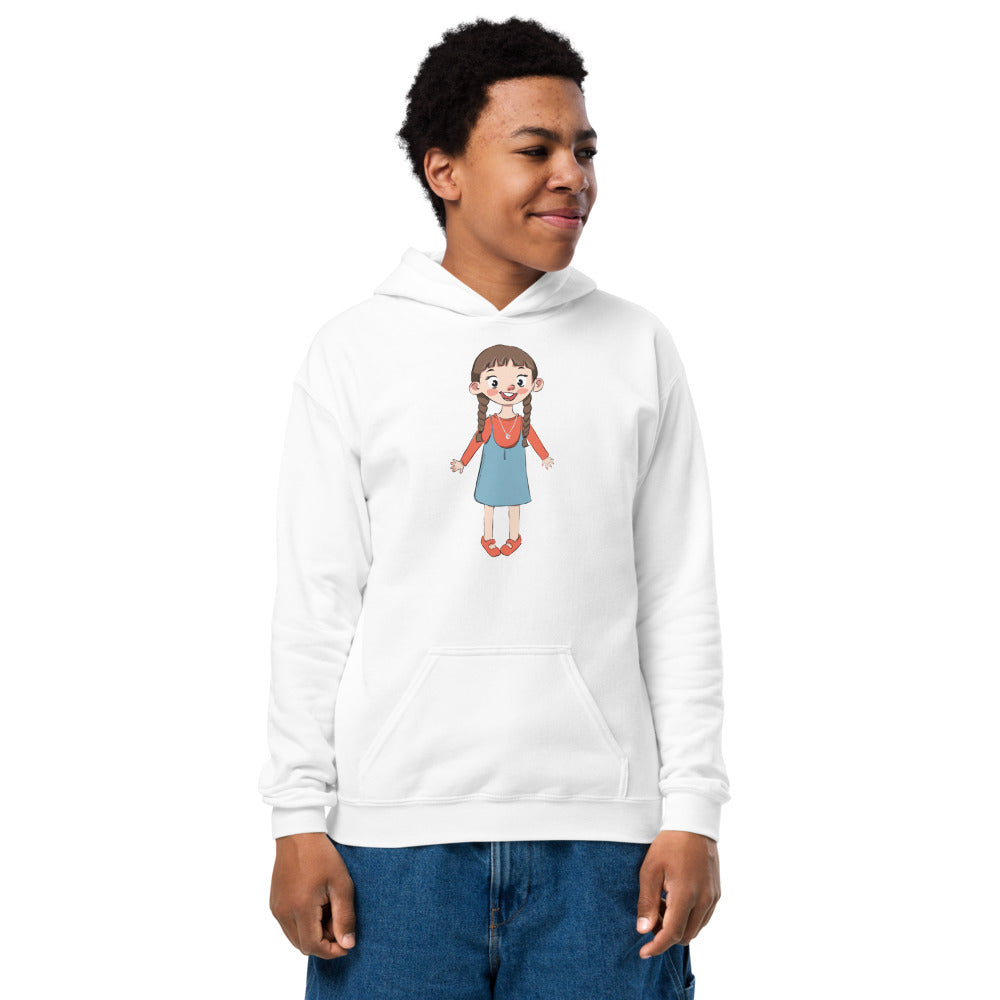 Eylül Character Kids' Heavy Blend Hoodie (Youth Sizes), Roots & Talks - White