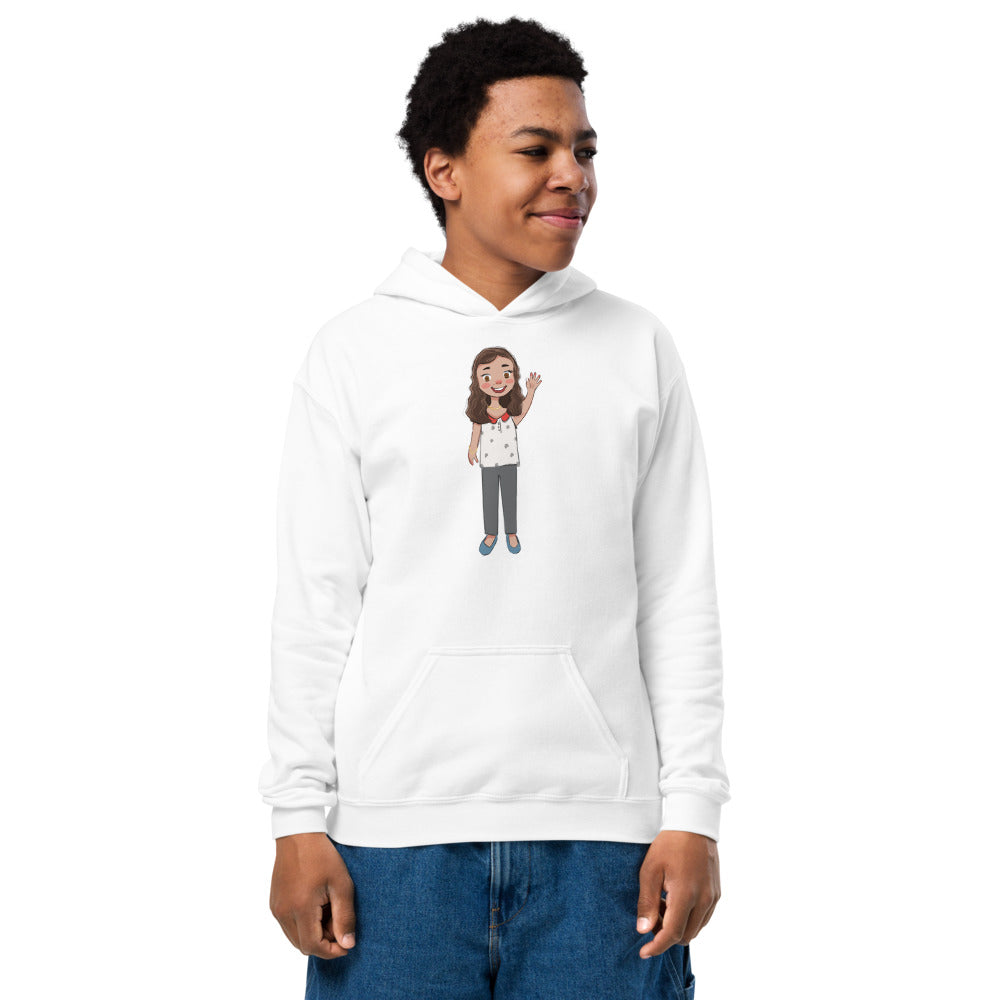Defne Character Kids' Heavy Blend Hoodie (Youth Sizes), Roots & Talks - White