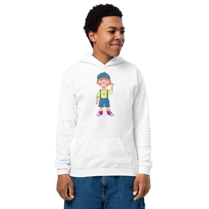Giray Character Kids' Heavy Blend Hoodie (Youth Sizes), Roots & Talks - White
