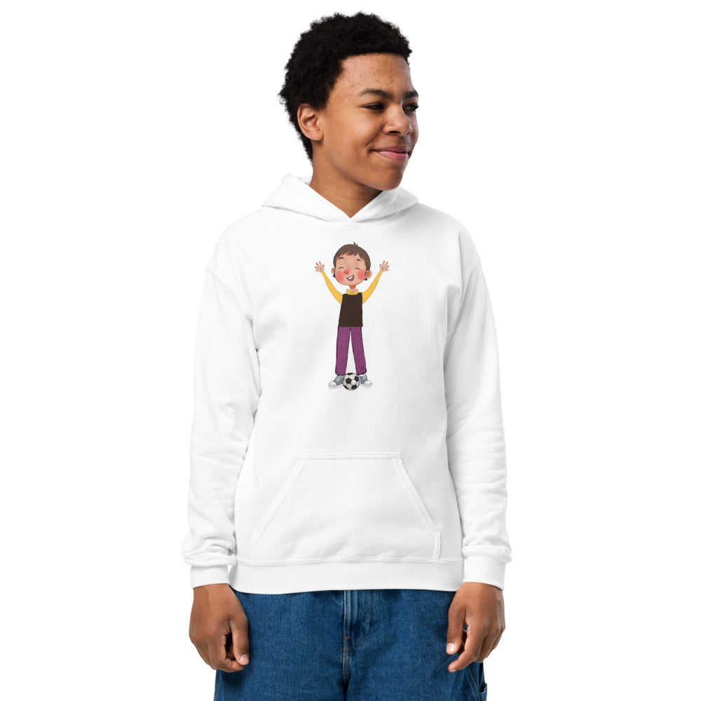 Gazi Character Kids' Heavy Blend Hoodie (Youth Sizes), Roots & Talks - White