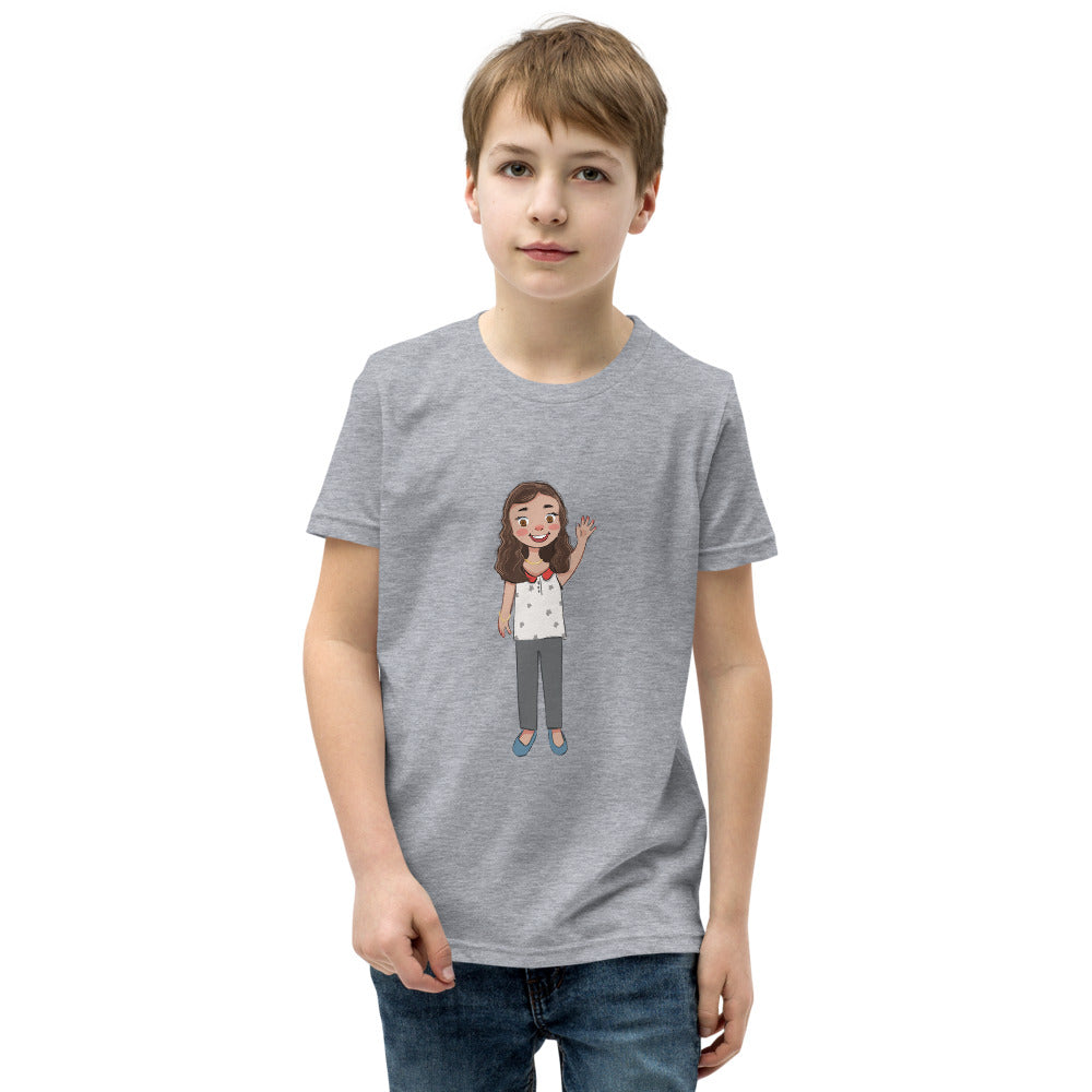 Defne Character Kids' T-Shirt (Youth Sizes), Roots & Talks - Athletic Heather